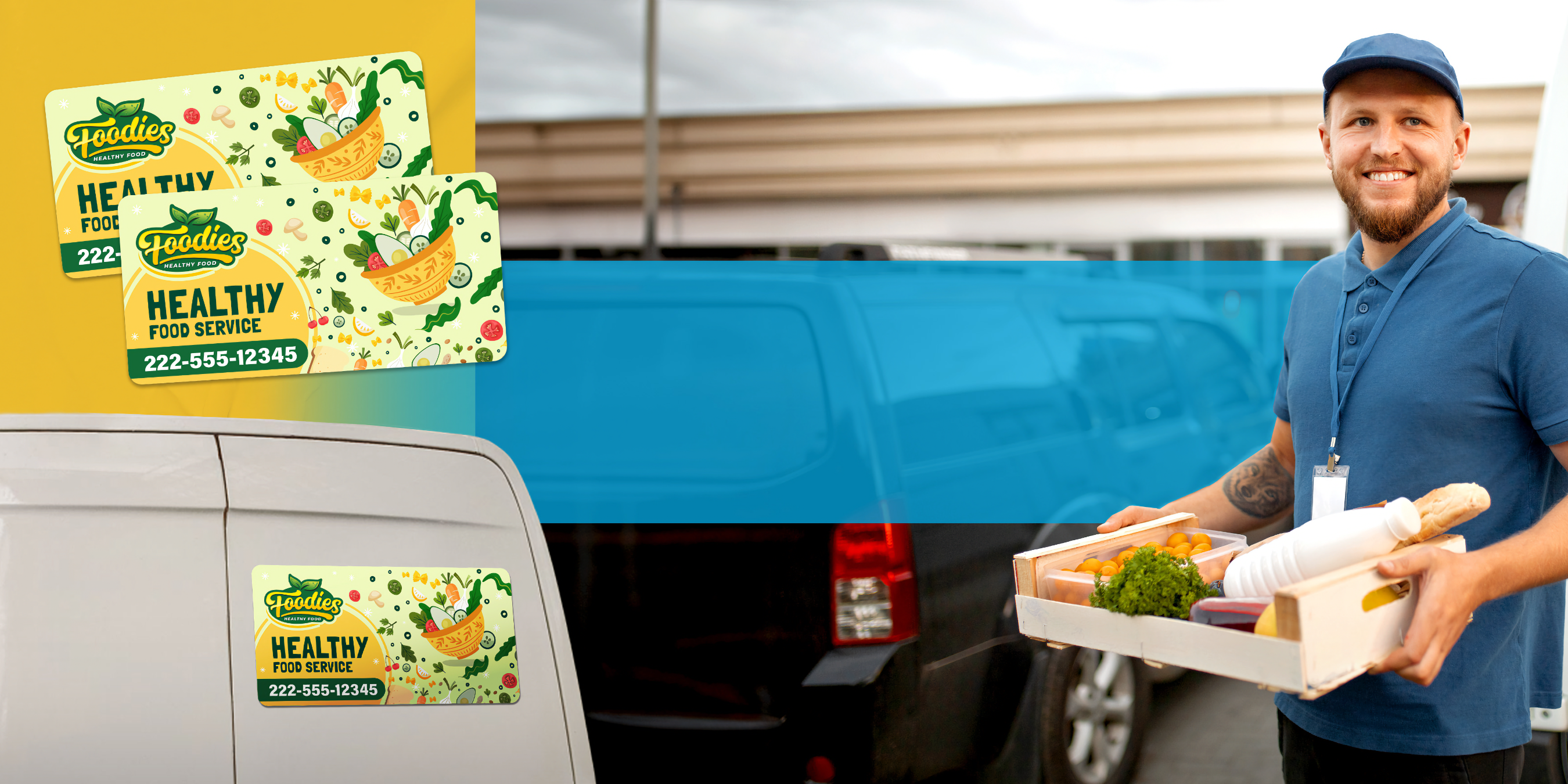 Lifestyle Image of Set of 2 Car Magnets for Business