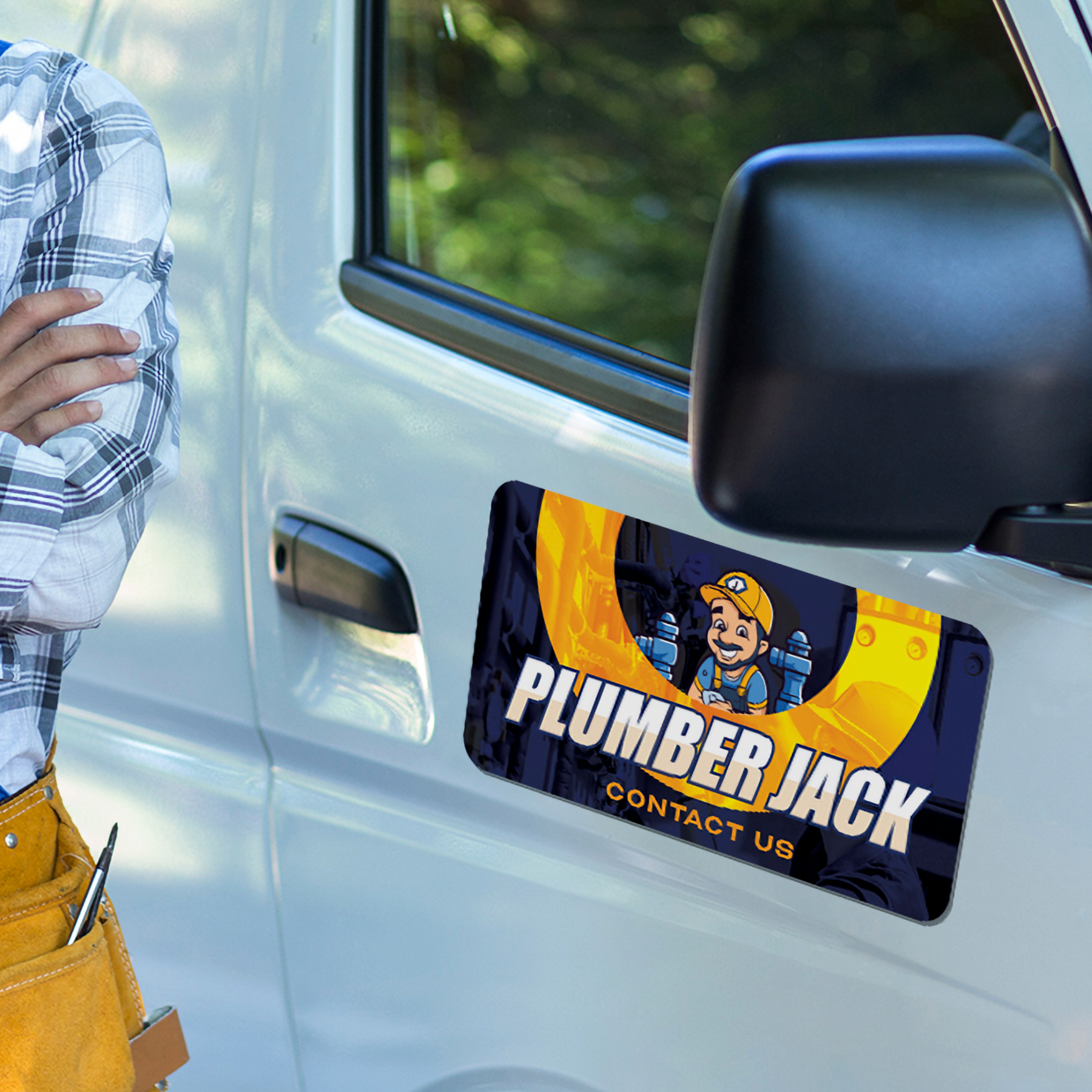 Custom Car Magnets Plumbing Business