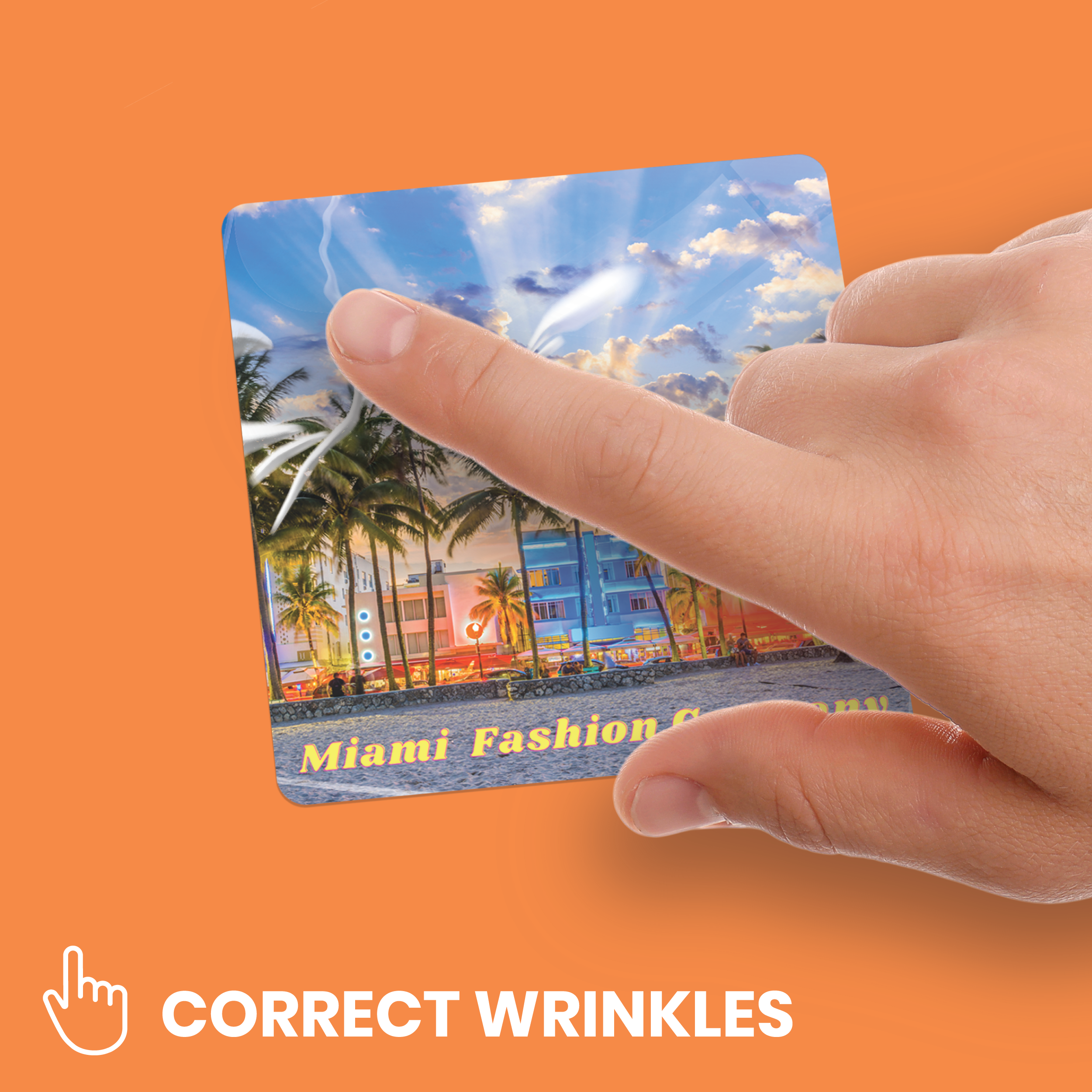 Custom Square Stickers - Correct Wrinkles