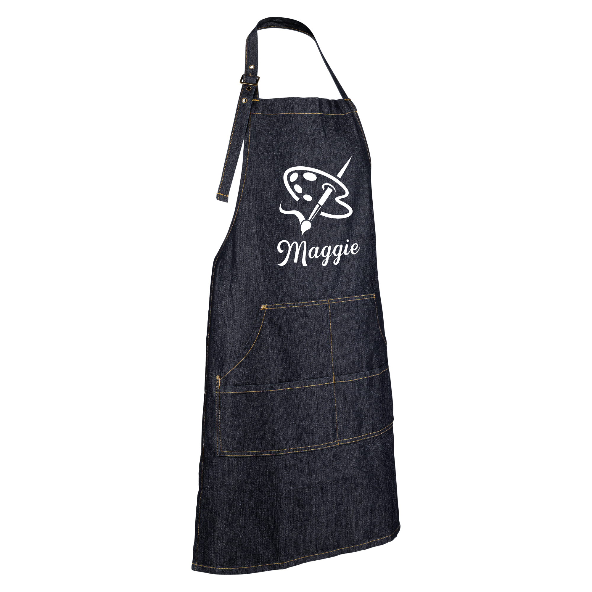 Custom Painter Denim Apron Side