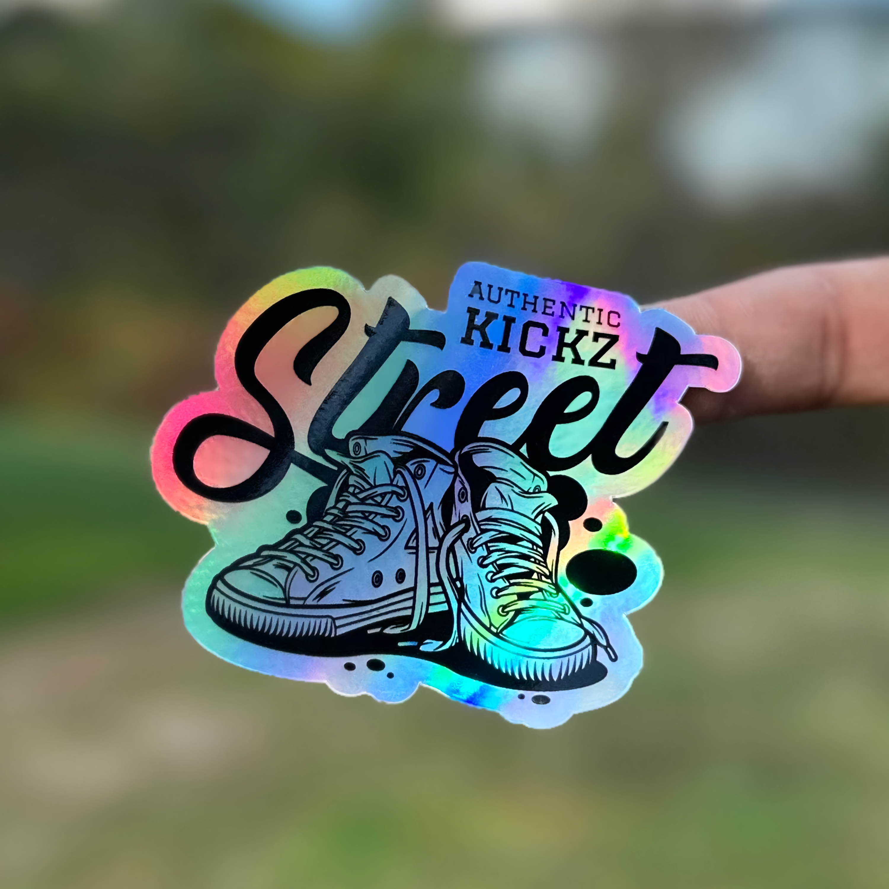 Custom Die-Cut Holographic Stickers Design