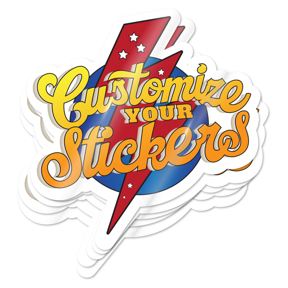 Custom Die-Cut Laminated Stickers | instMerch