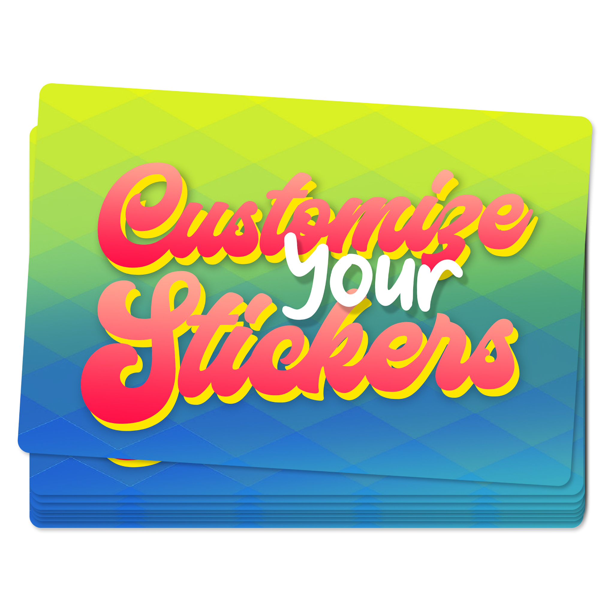Custom Rectangle Laminated Stickers | instMerch