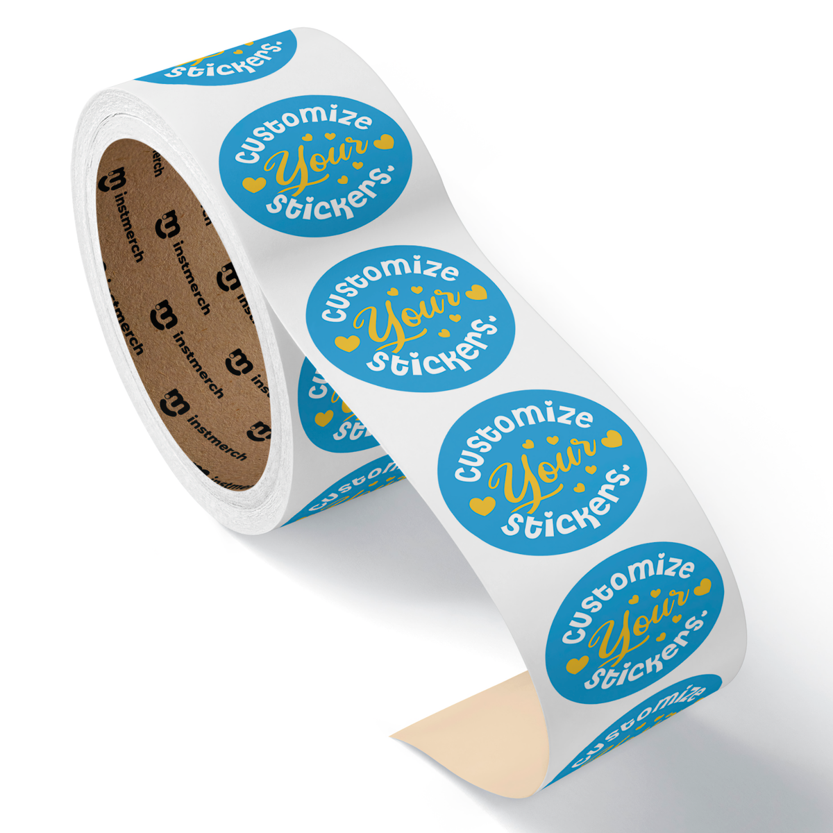 Customized Sticker Roll Custom Roll Labels | Make Your Own Stickers | instMerch