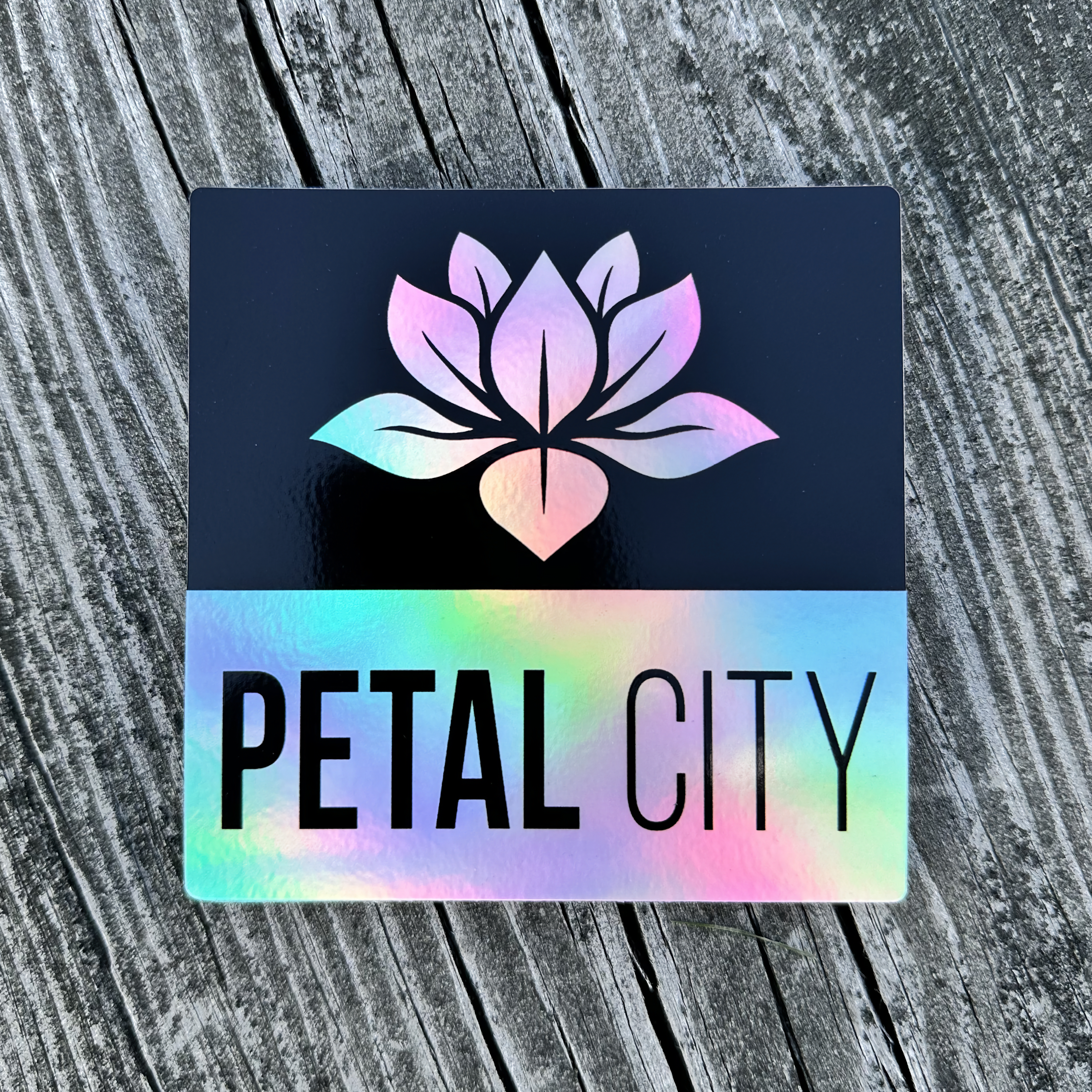 Custom Holographic Square Sticker for Flower Business