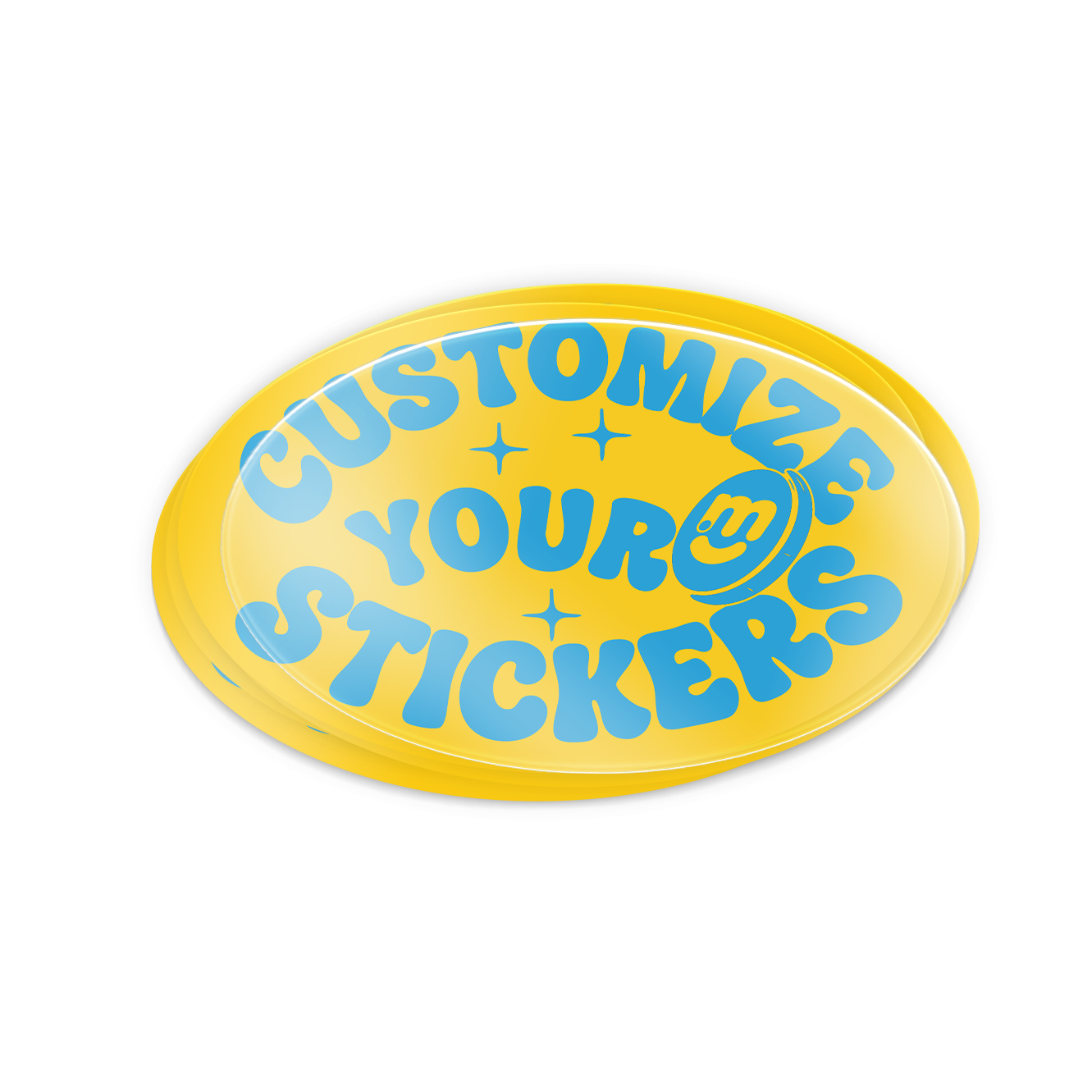 instMerch Custom Laminated Stickers - Oval