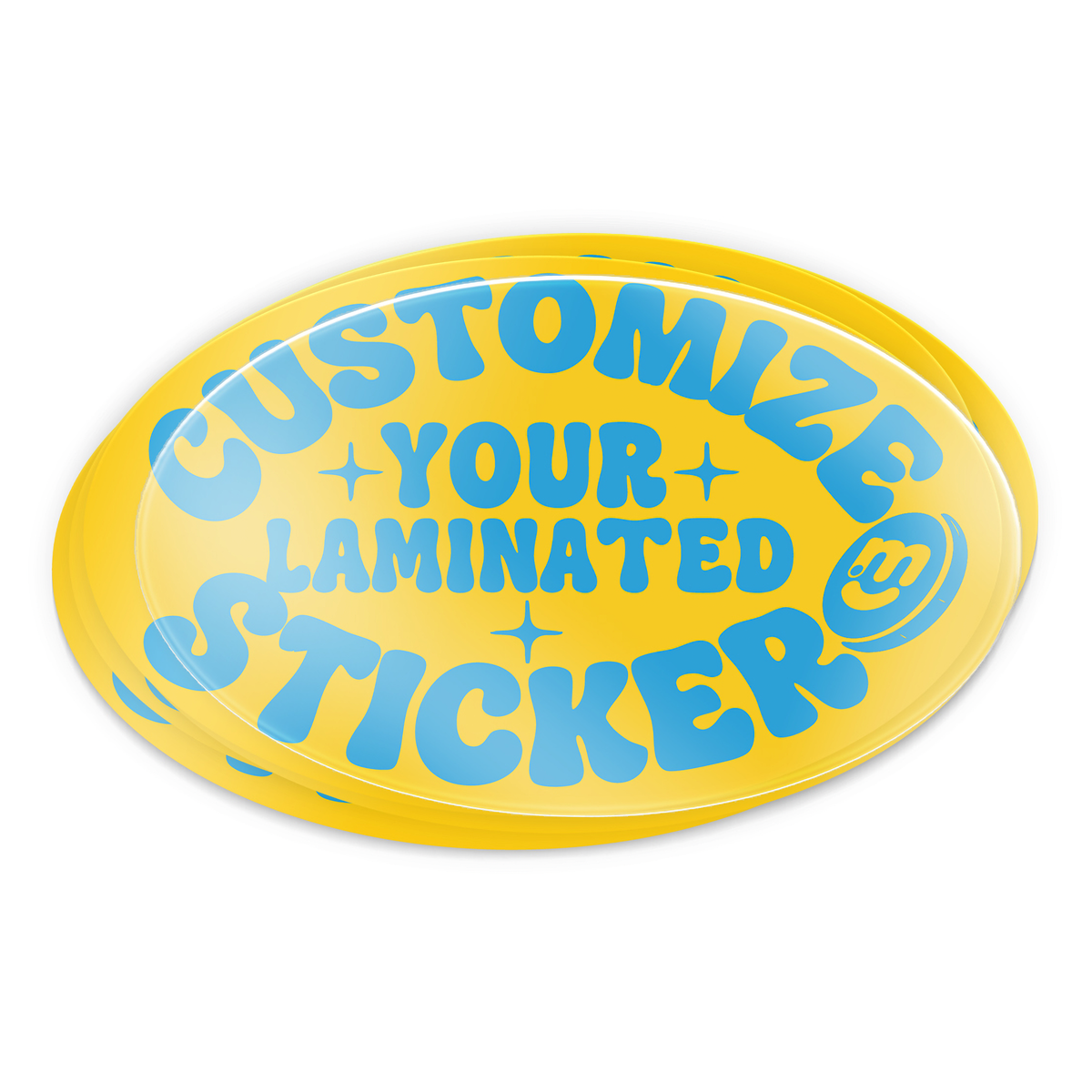 instMerch Custom Laminated Stickers Oval