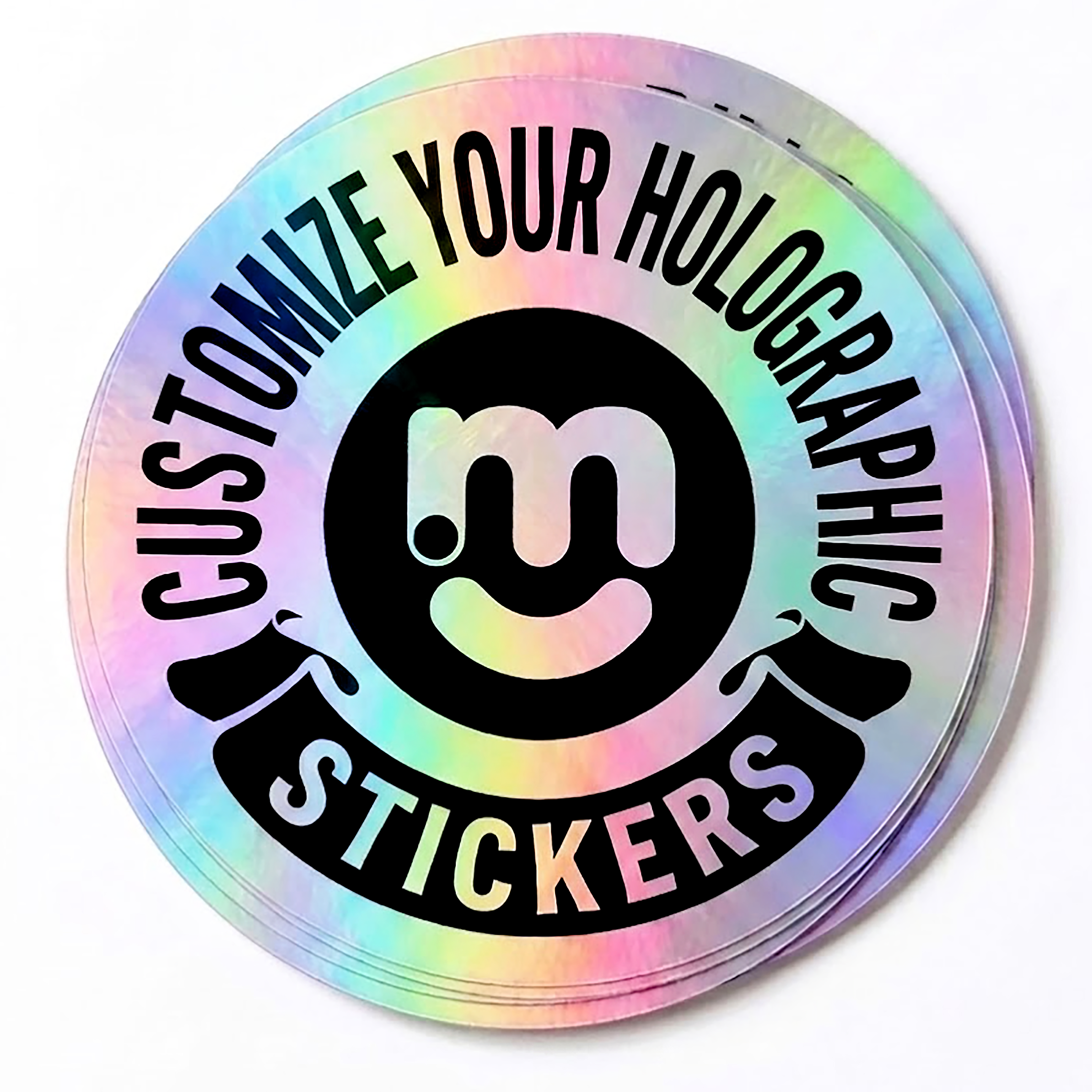 instMerch Custom Holographic Stickers Circle