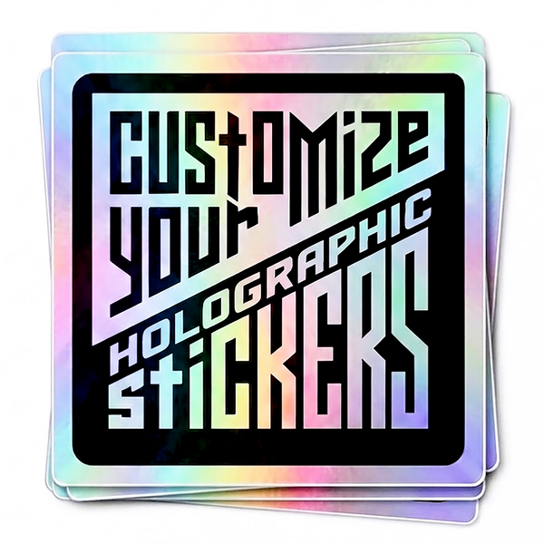 instMerch Custom Holographic Stickers Square