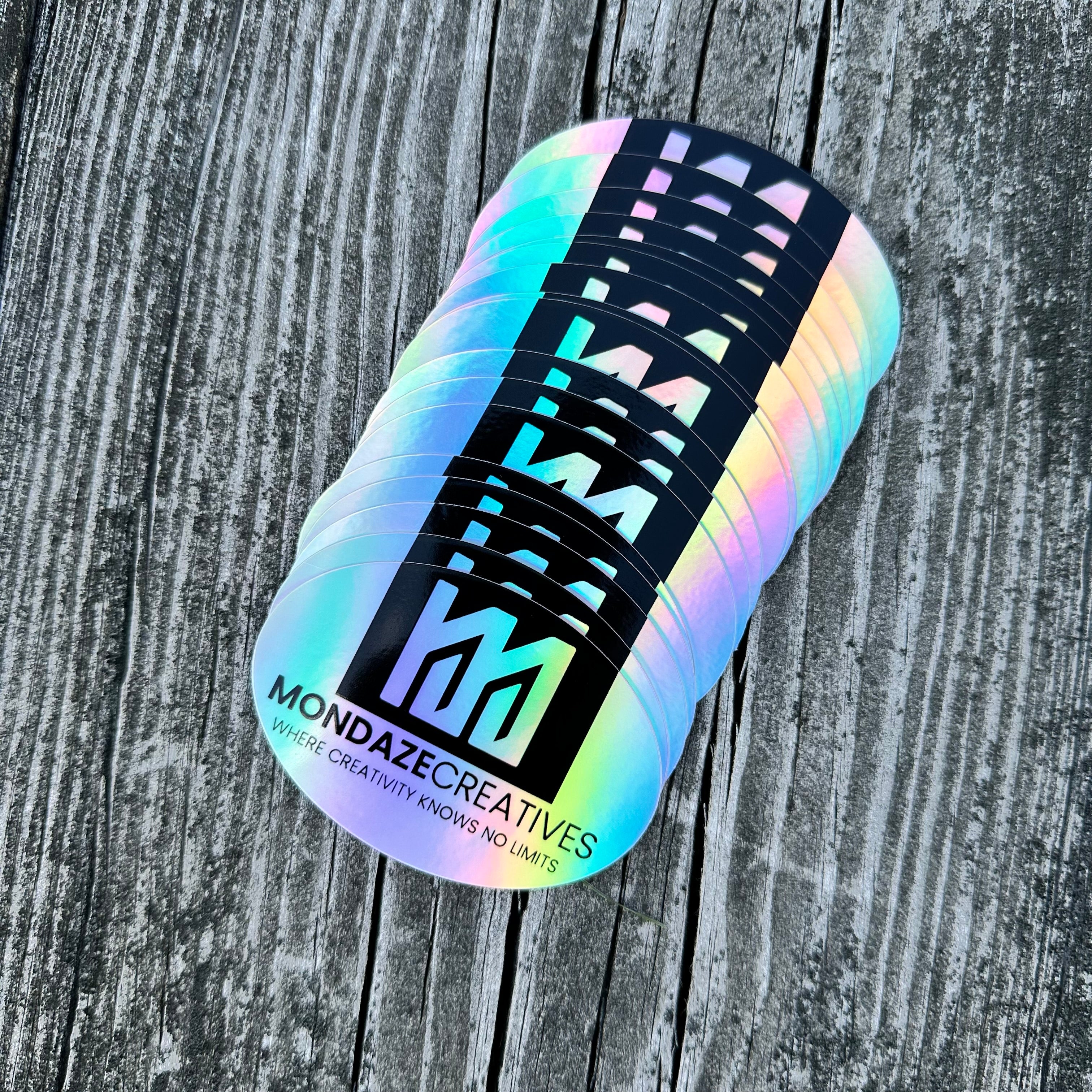 Custom Oval Holographic Stickers for Business