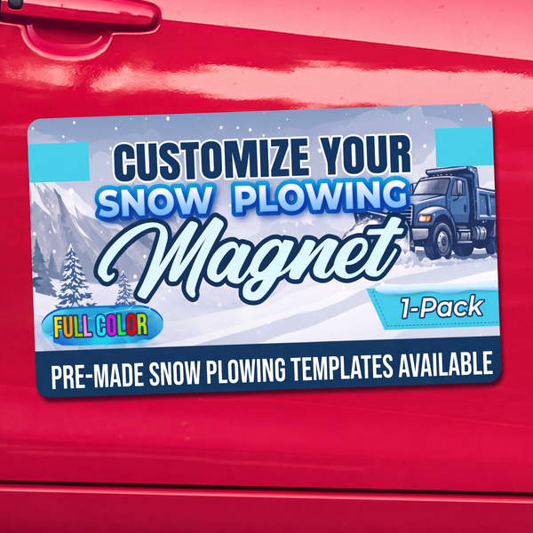 Custom Snow Plowing Car Magnet