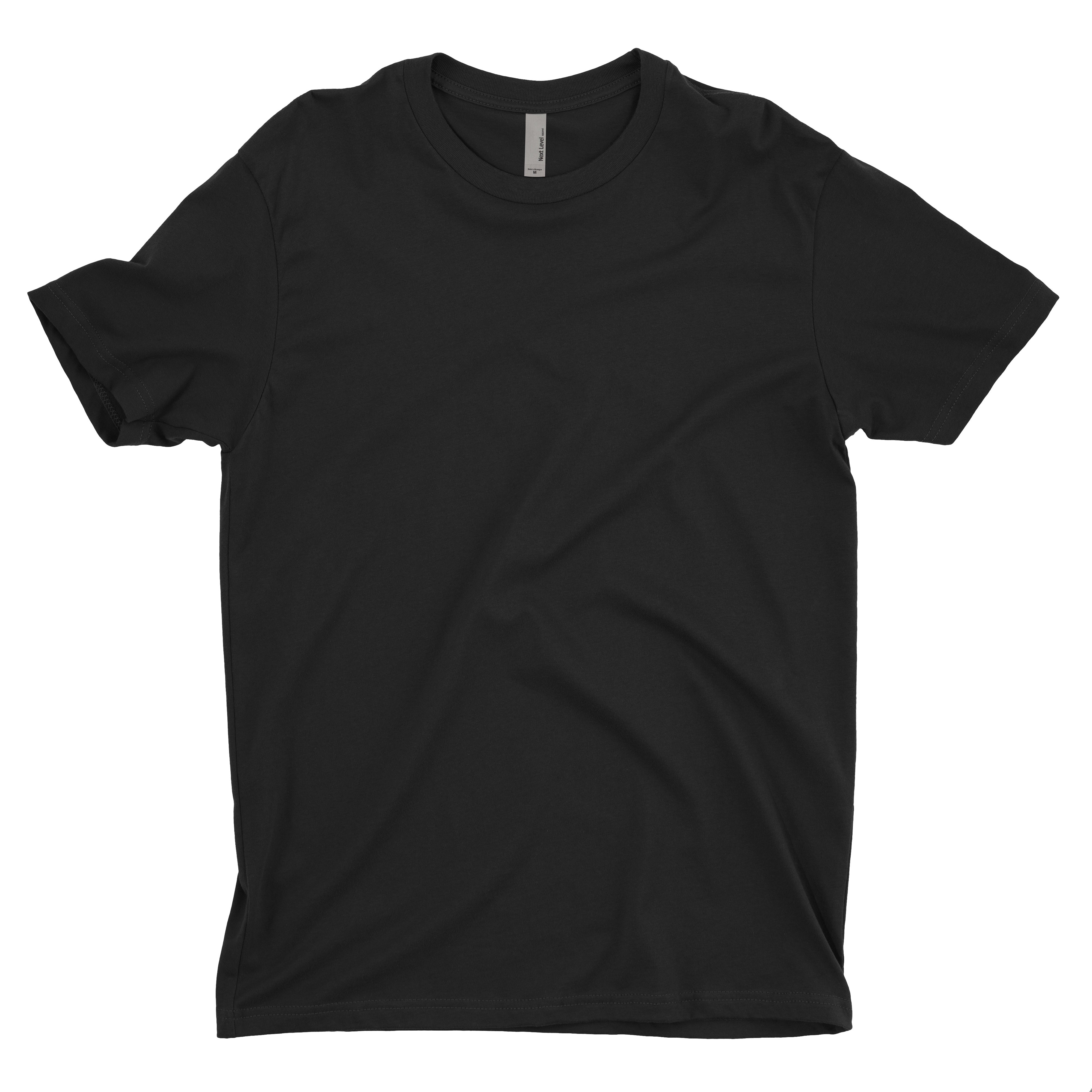 Soft Cotton Short Sleeve Black Custom T Shirt
