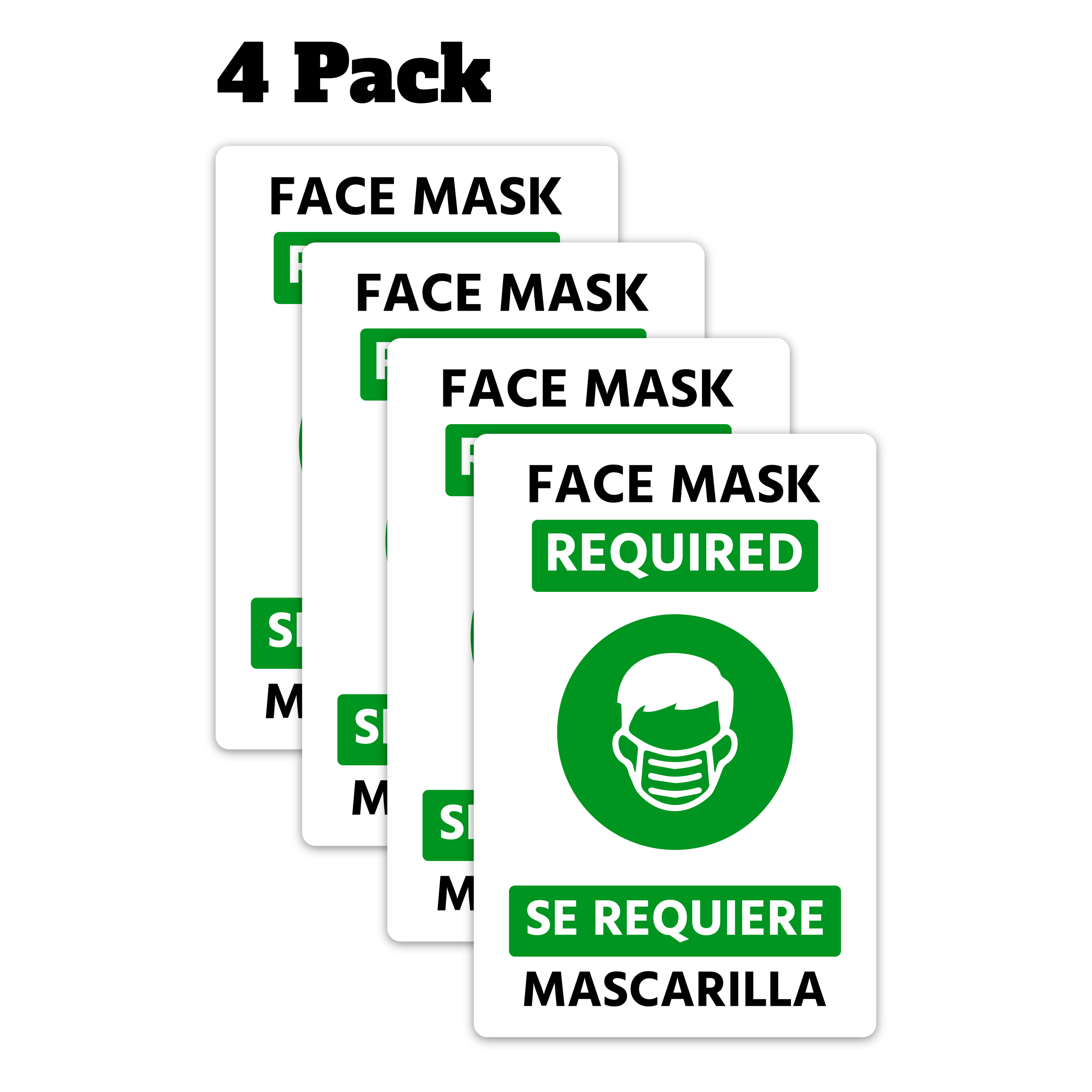 Face Mask Required Decals - 4 Pack