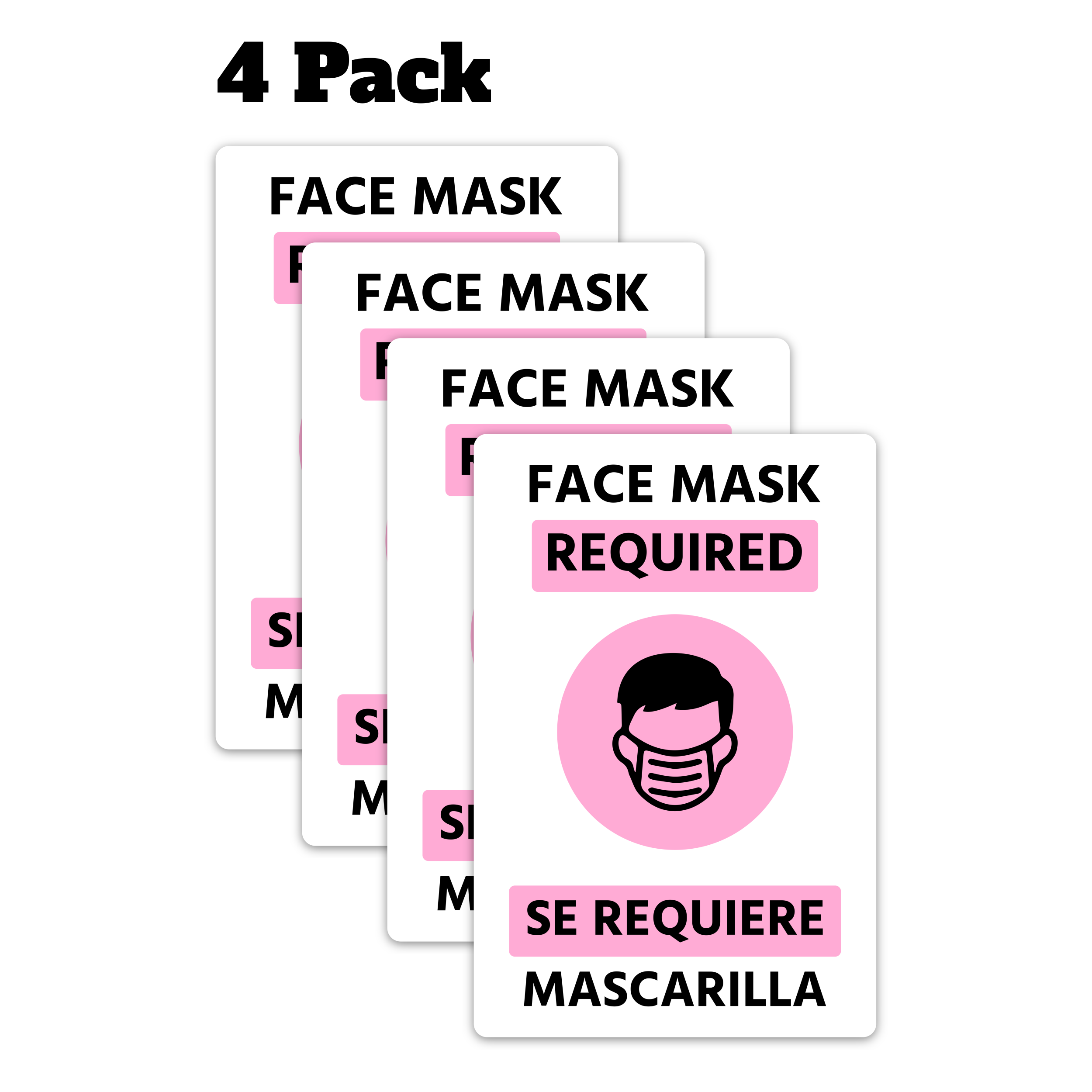 Face Mask Required Decals - 4 Pack