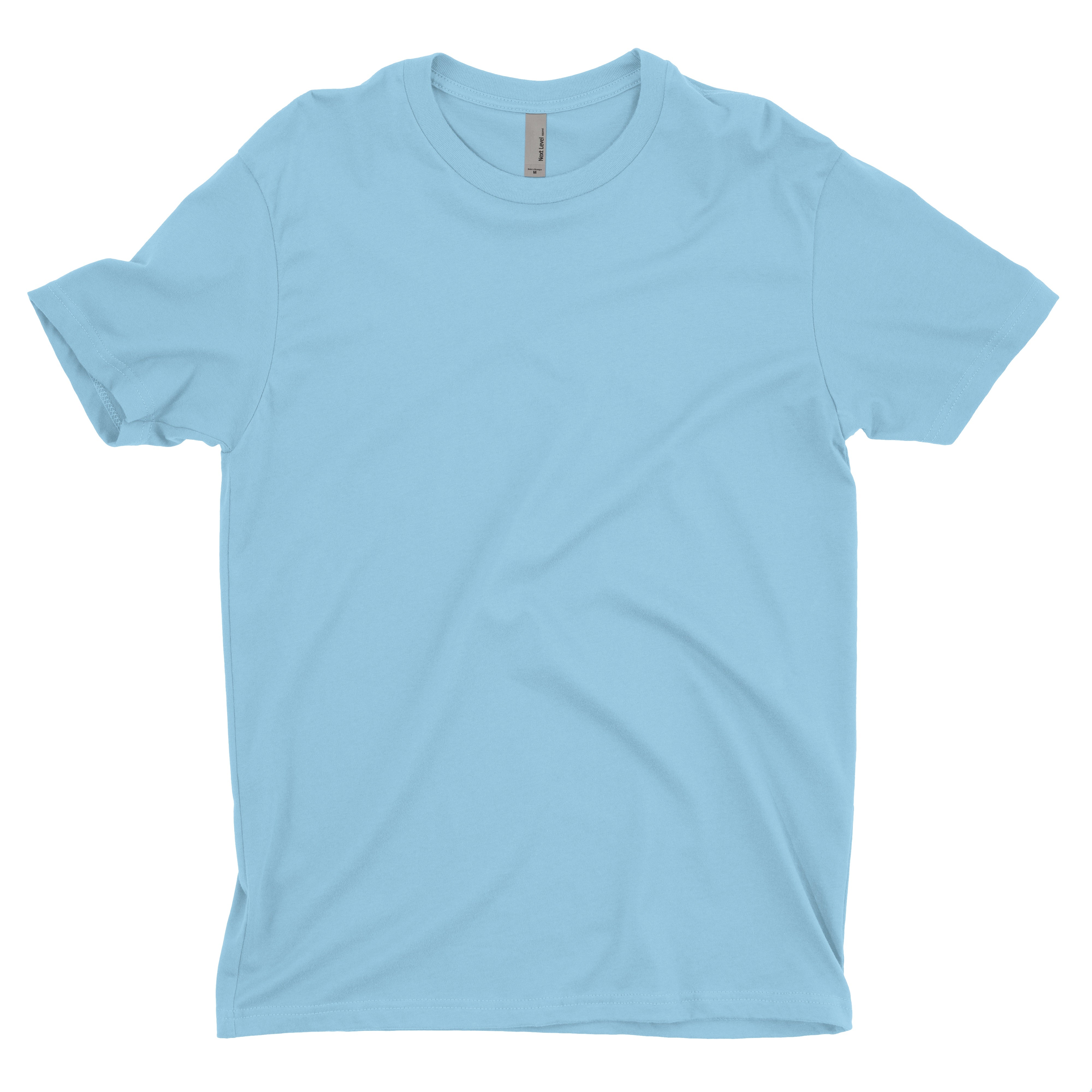 Soft Cotton Short Sleeve Light Blue Custom T Shirt